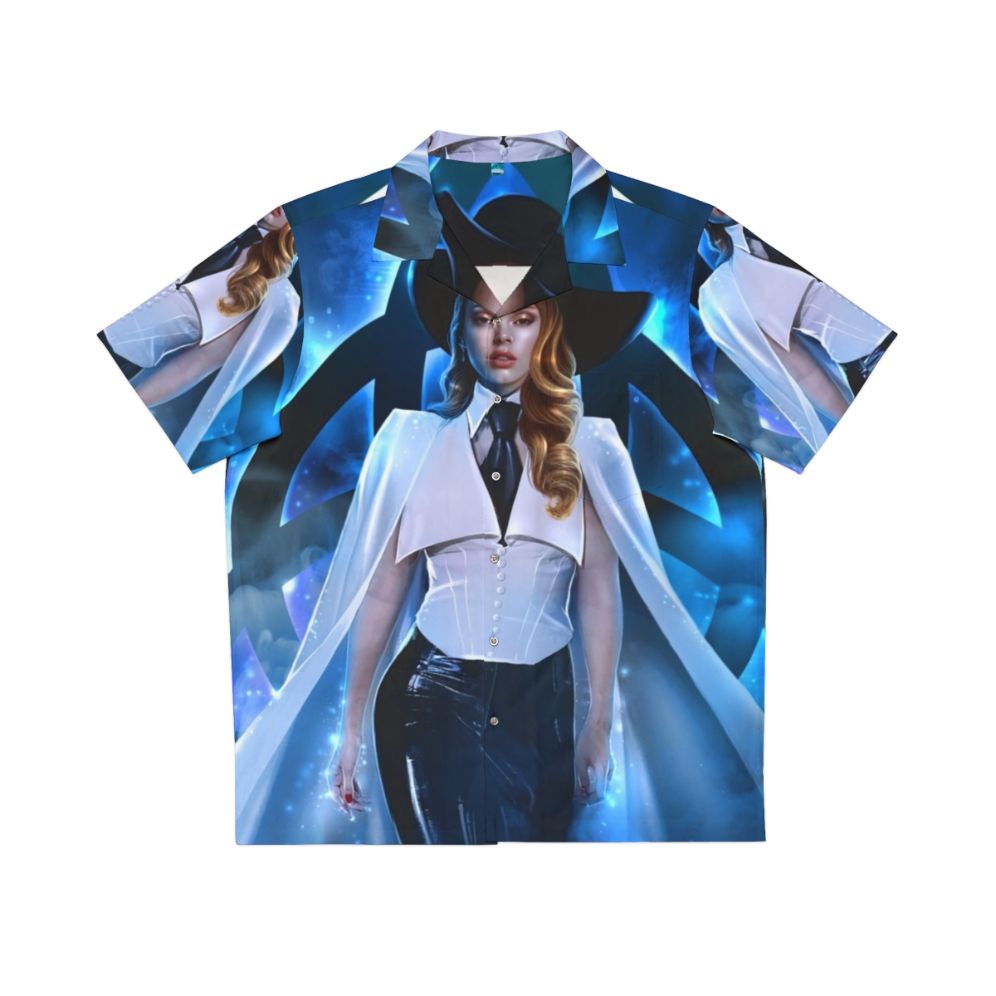 White angel Hawaiian shirt with magical, cosplay-inspired design