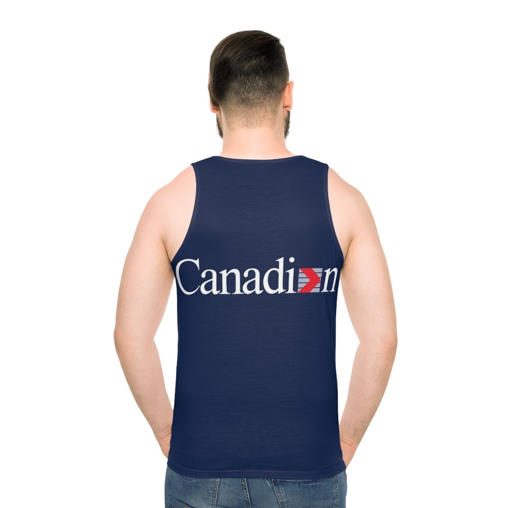 Vintage Canadian Airlines Logo Unisex Tank Top - men back