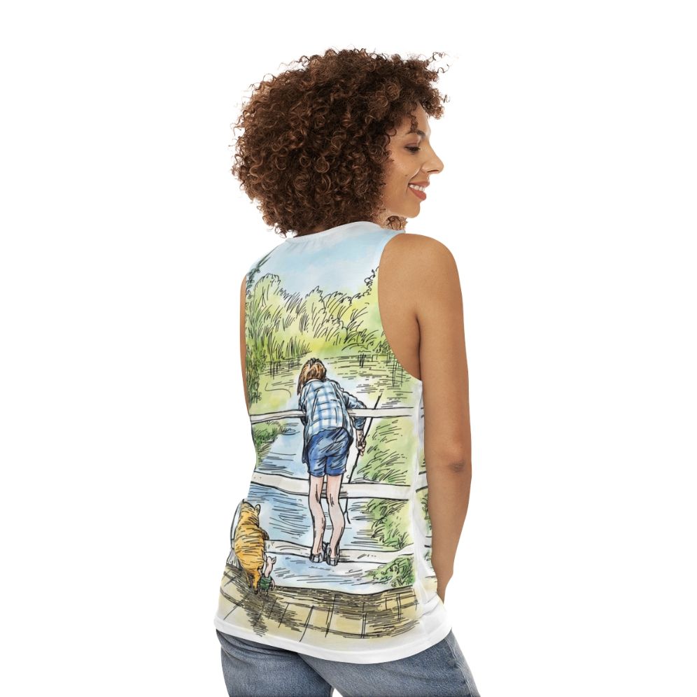 Winnie The Pooh Unisex Tank Top with Classic Illustration - women back