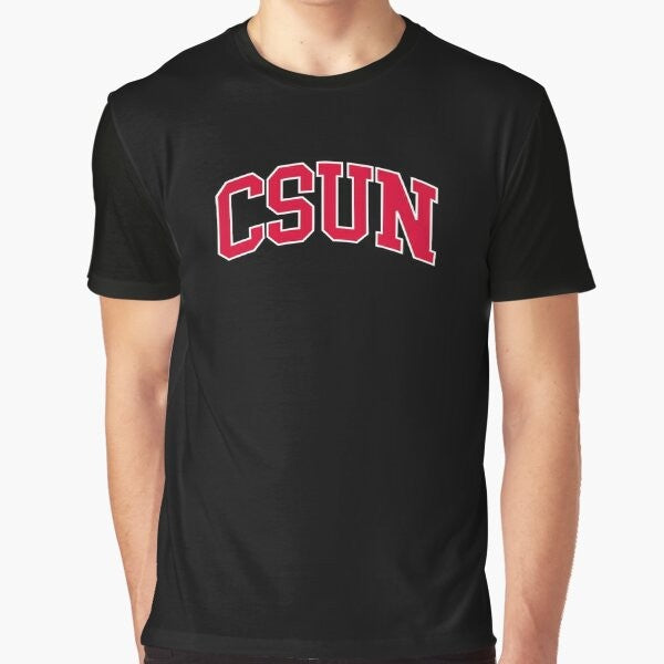 CSUN College Font Curved Graphic T-Shirt