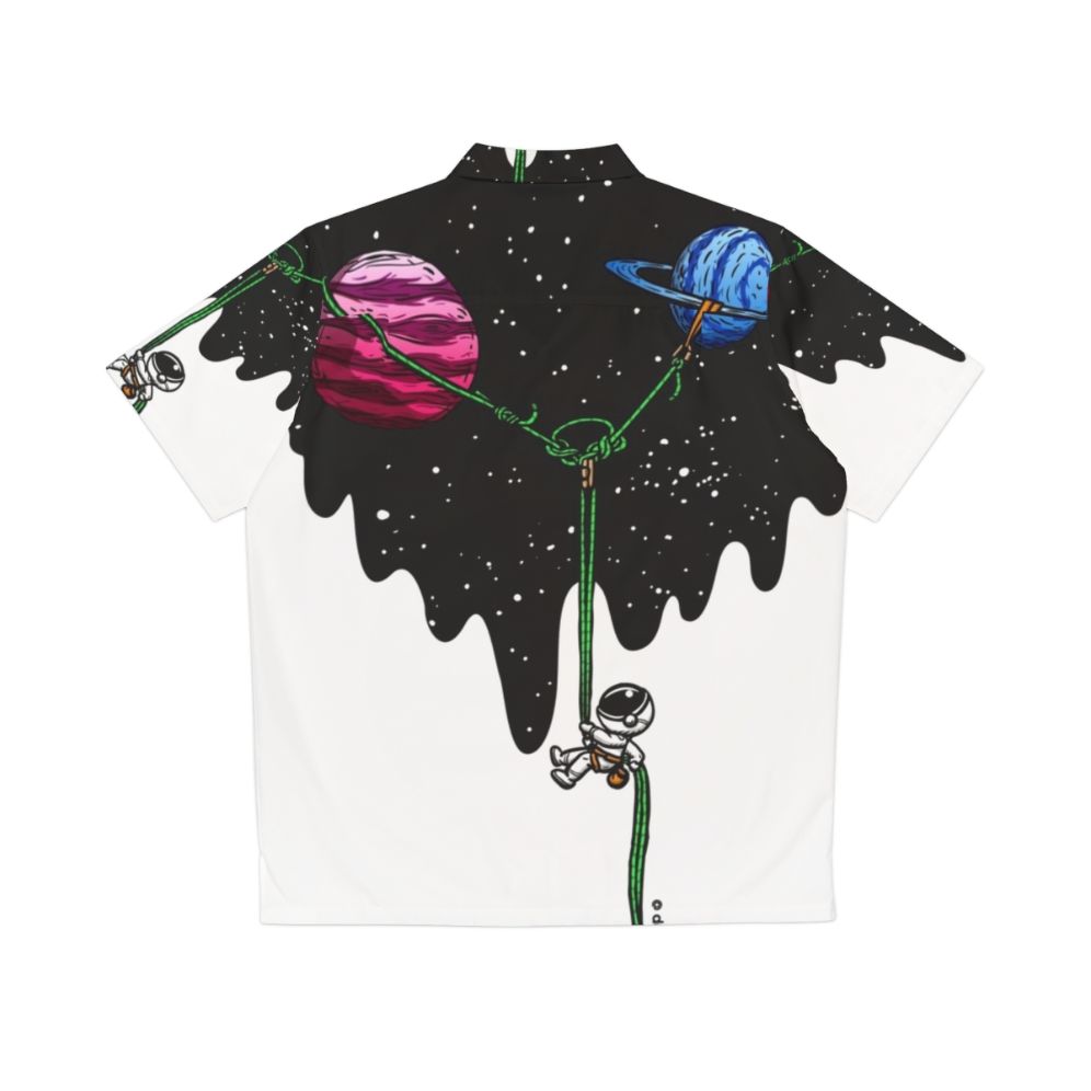 Galaxy rock climbing Hawaiian shirt - Back