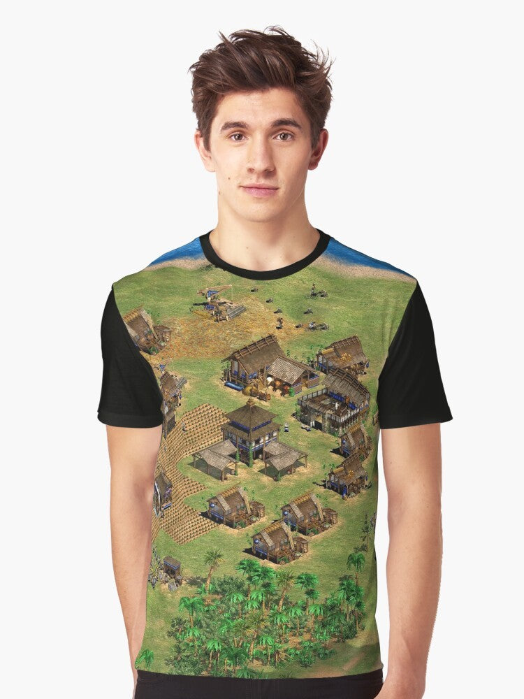 Age of Empires 2 video game graphic t-shirt featuring the in-game design - Men