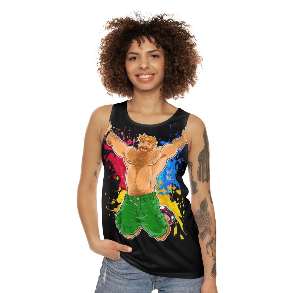 Ginger bear pride unisex summer tank top - women