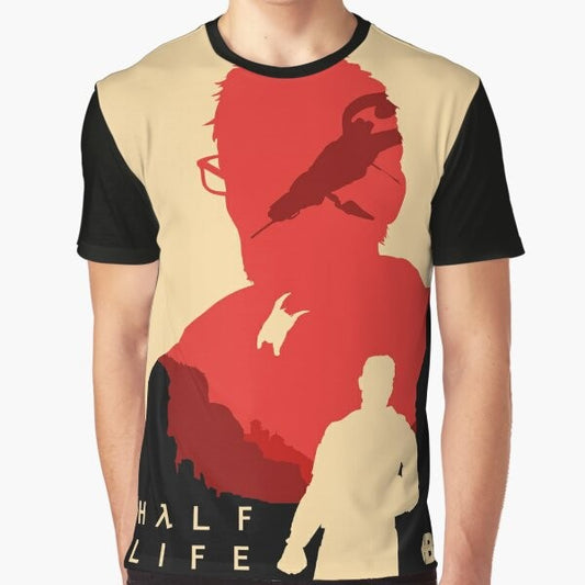 Minimalist Half-Life video game graphic design t-shirt