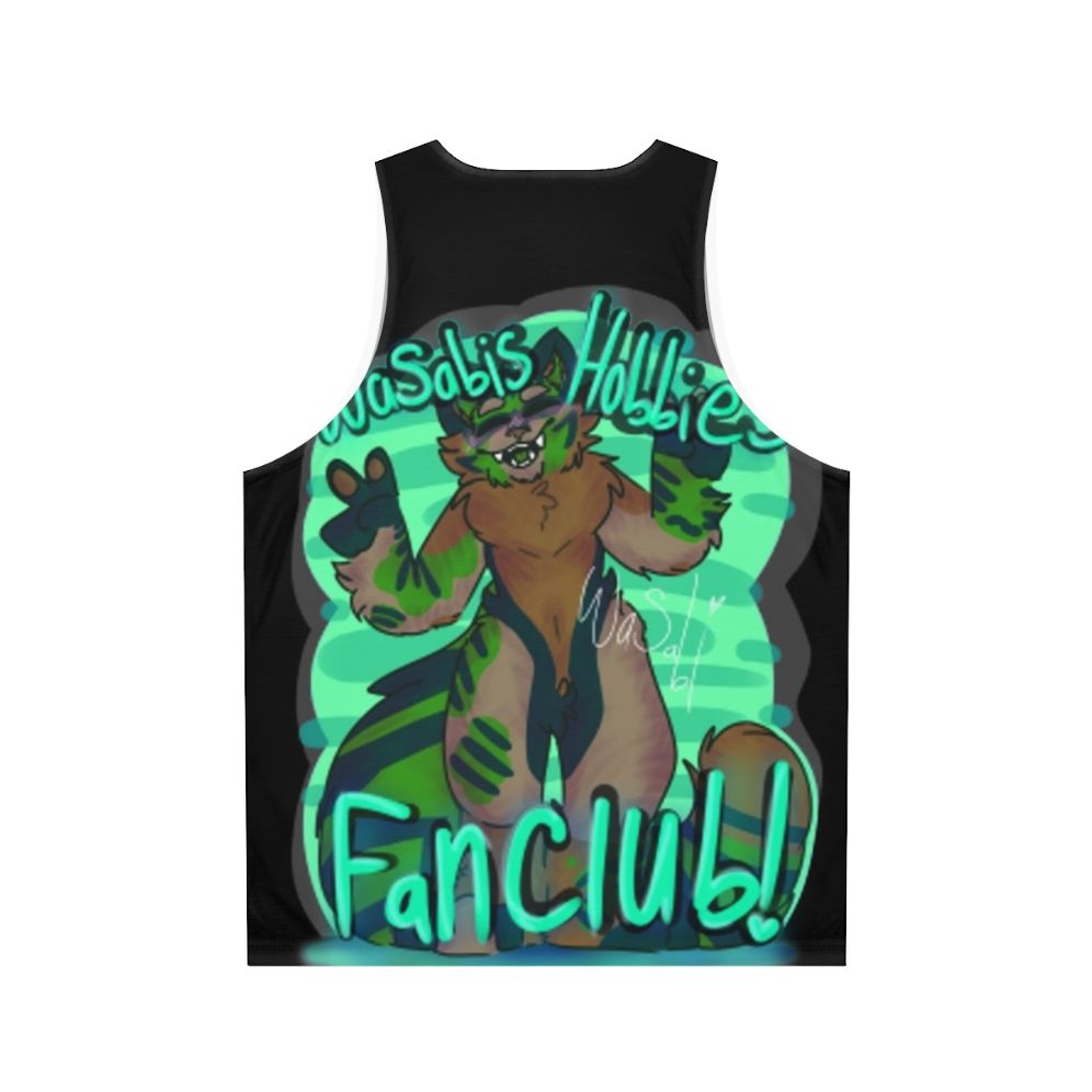 Unisex hobbies cartoon design tank top - Back