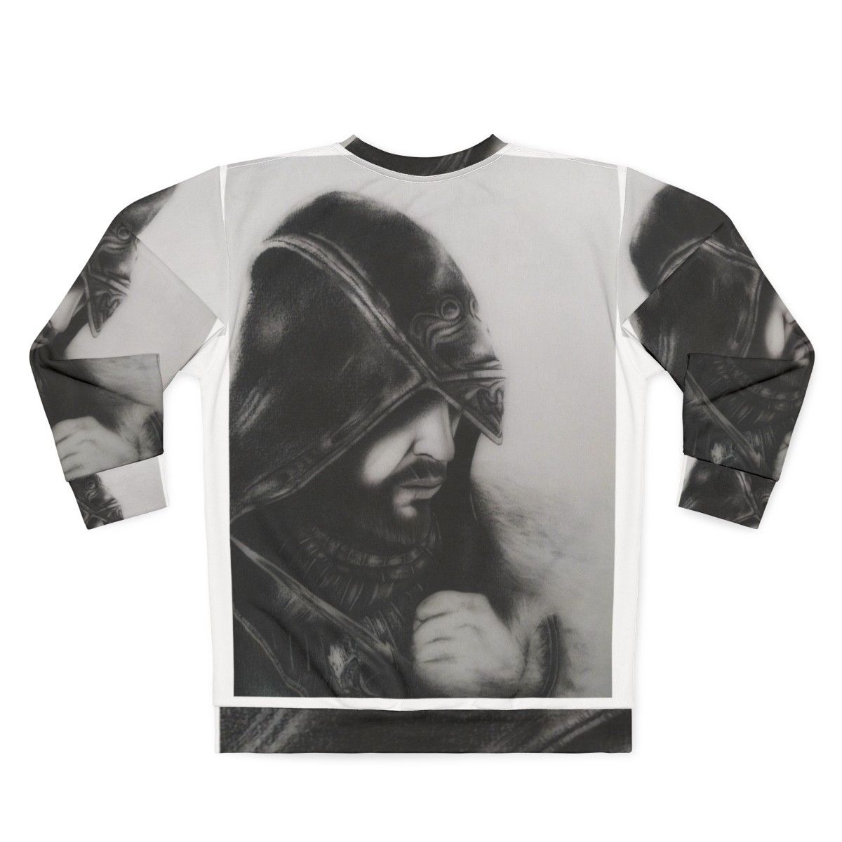 Assassins Creed Pencil Art Design Sweatshirt - Back