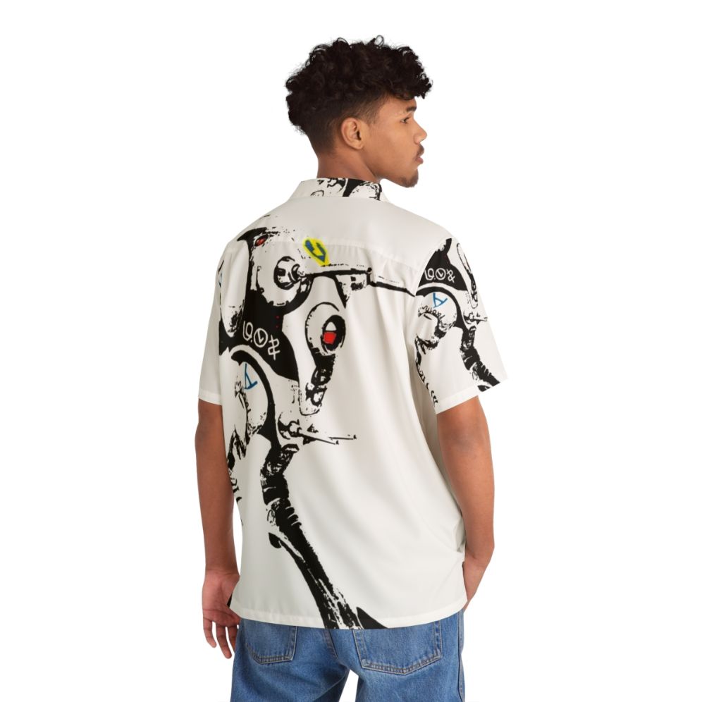 Zentraedi Battle Pod Hawaiian Shirt with Mecha Anime and Robotech Inspired Design - People Back