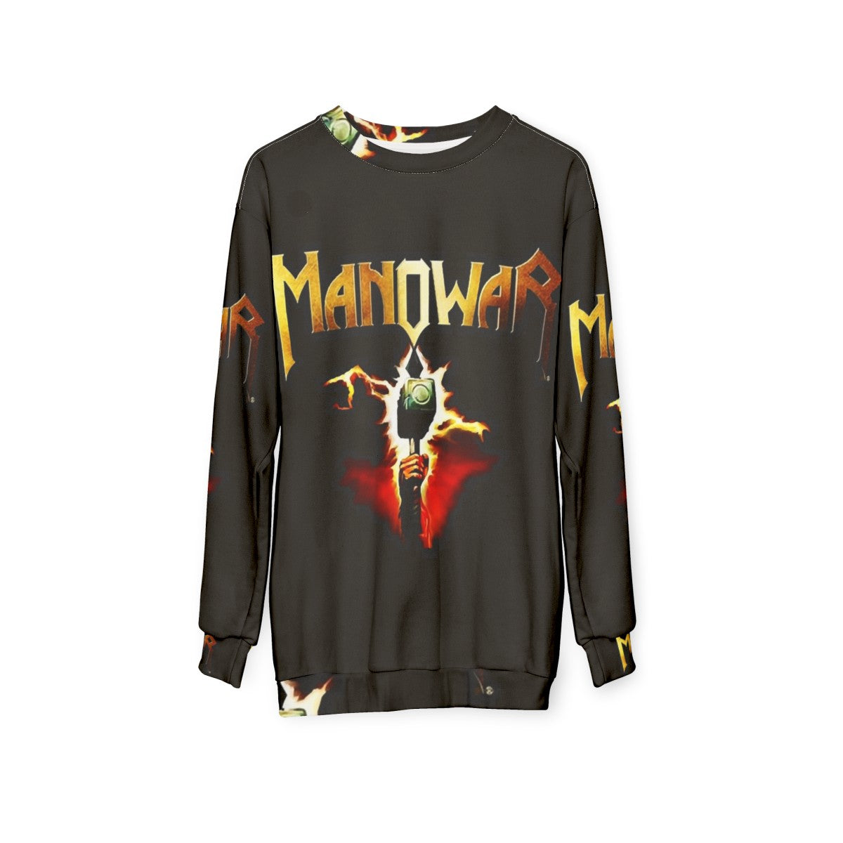 Manowar band sweatshirt for metal fans - hanging