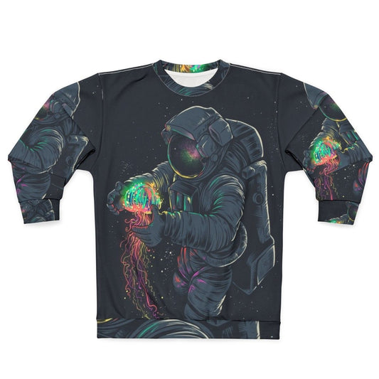 Cosmic Jellyspace Sweatshirt with Galaxy and Intergalactic Design