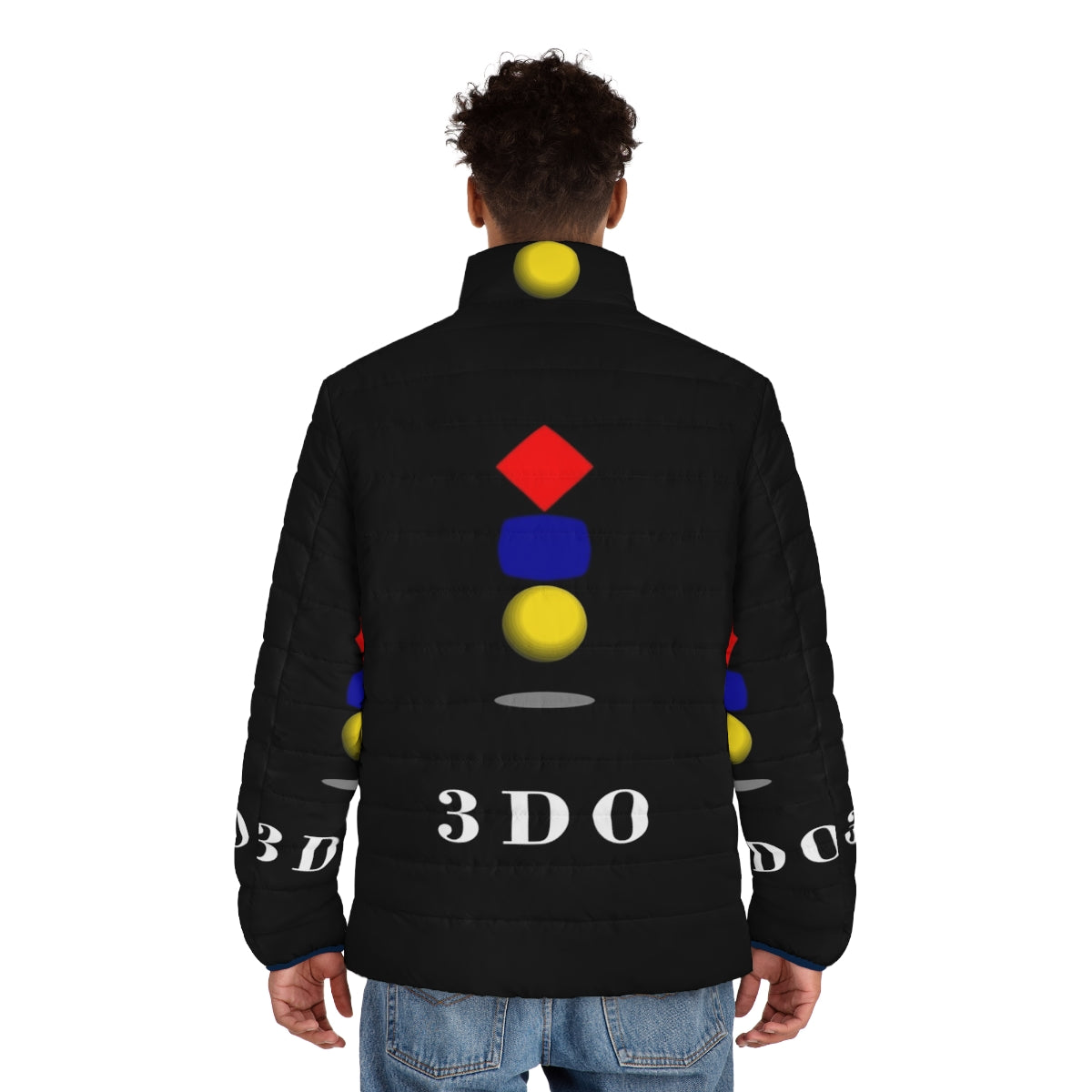 3Do Company Logo Classic T-Shirt Puffer Jacket - men back