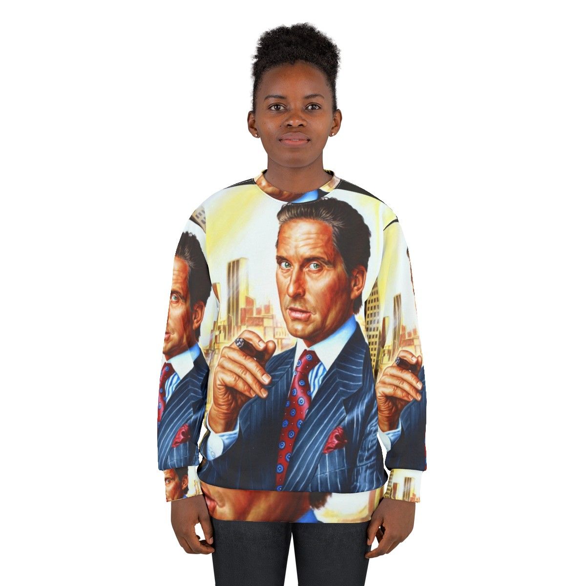 Michael Douglas Classic Movie Portrait Sweatshirt - women