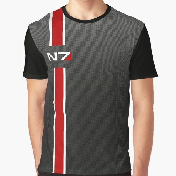 Mass Effect N7 Iconic Graphic T-Shirt featuring Commander Shepard