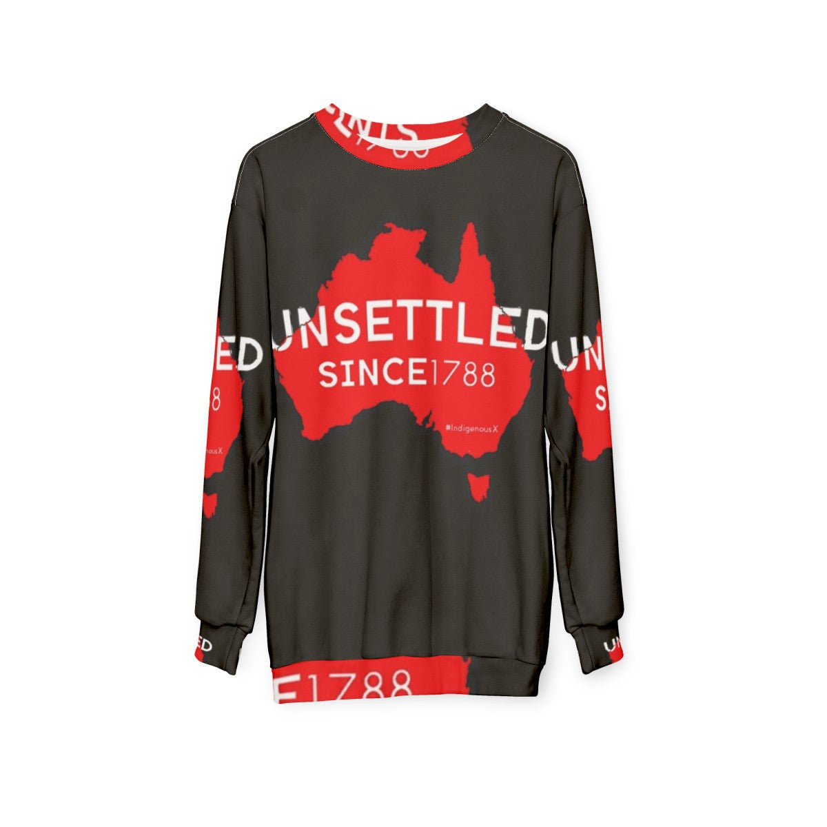 Red Australian Unsettled Since 1788 Sweatshirt - hanging