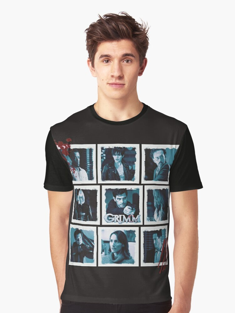 Grimm fairy tale graphic t-shirt featuring characters and elements from the TV show Grimm - Men