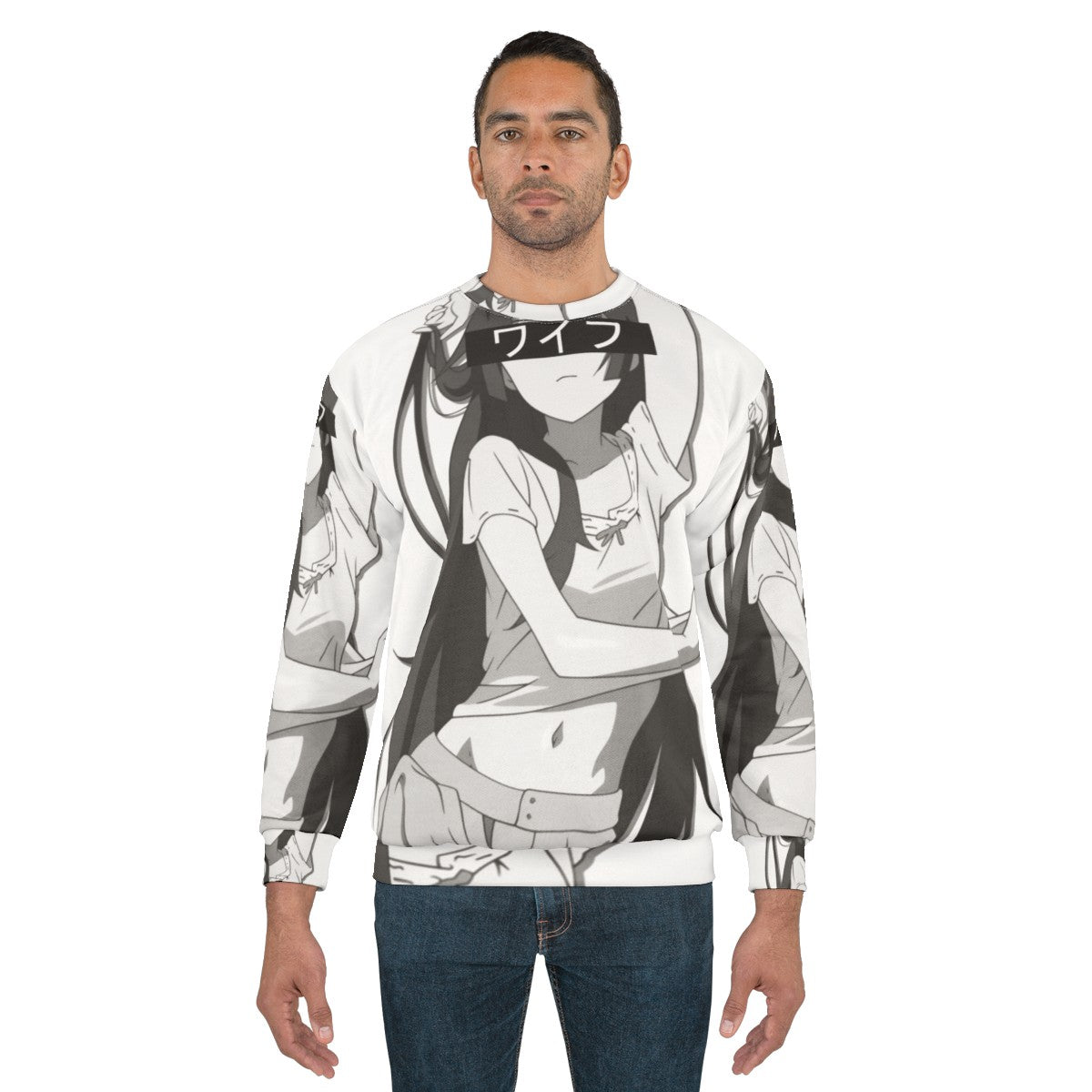 Senjougahara Hitagi Anime Waifu Sweatshirt - men