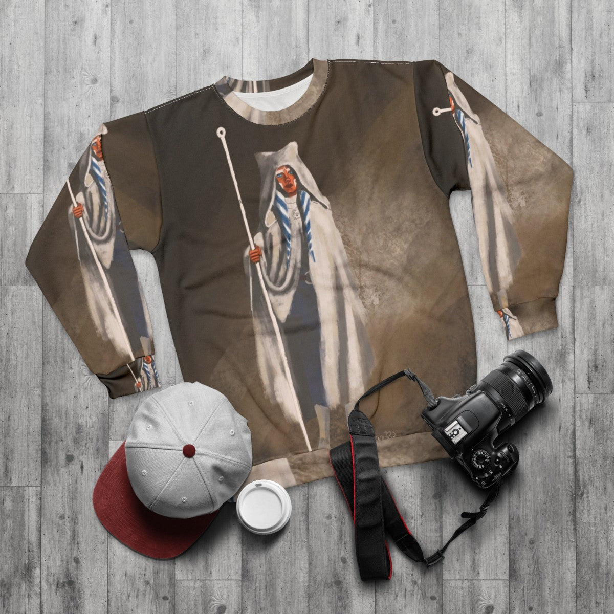 Apprentice Sweatshirt featuring Star Wars characters and logos - flat lay