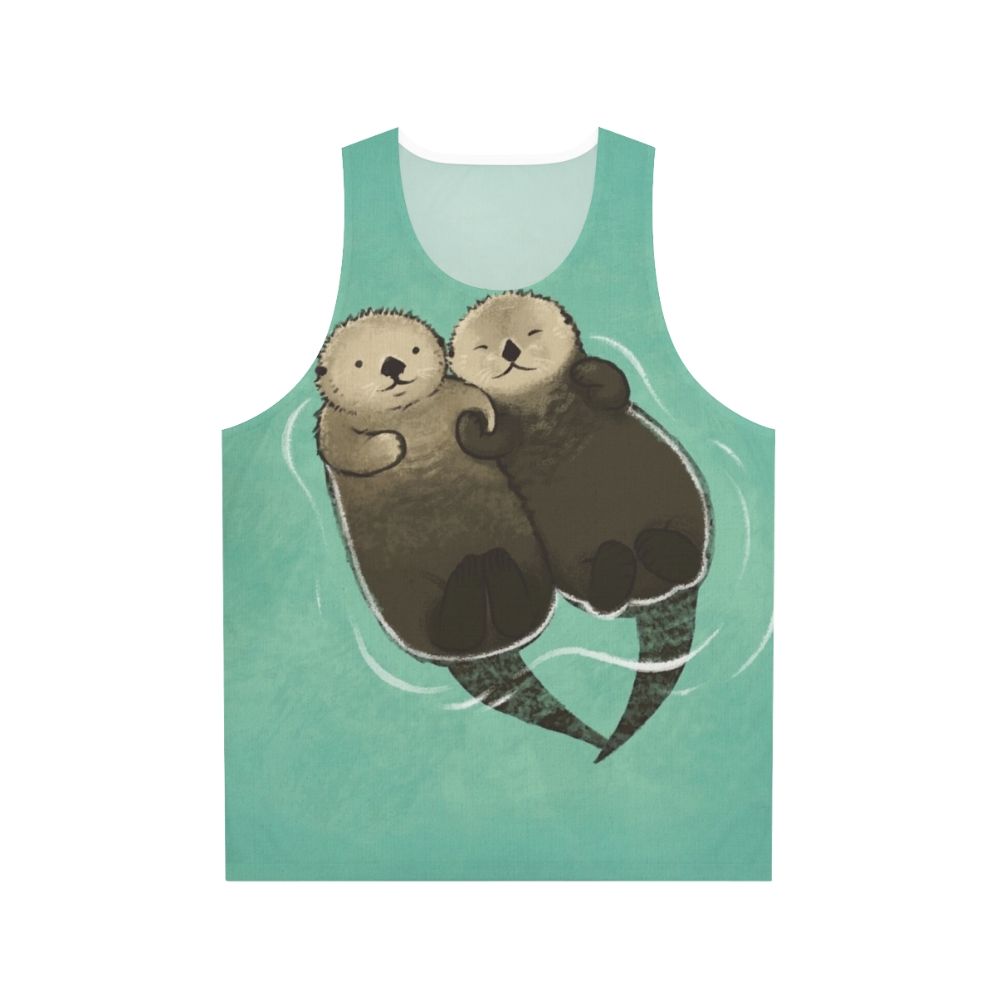 Otters Holding Hands Unisex Tank Top