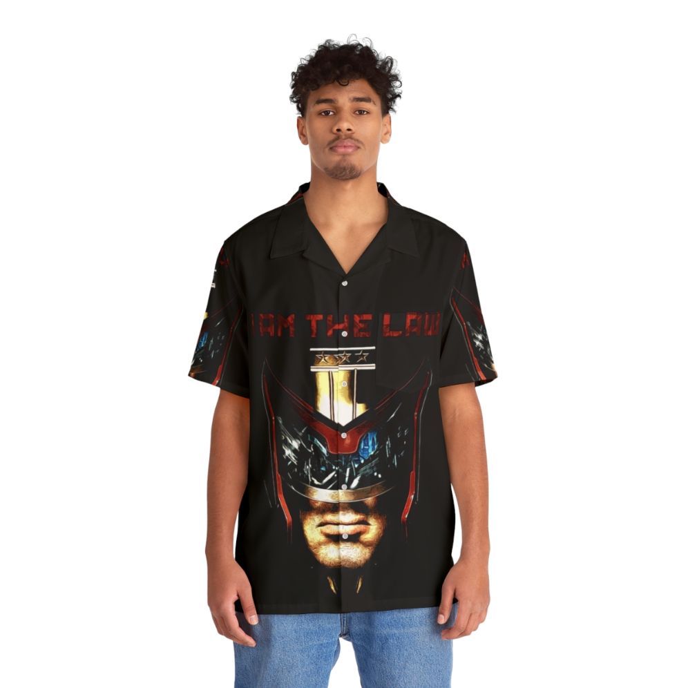 "I Am The Law" Sci-Fi Hawaiian Shirt - People Front