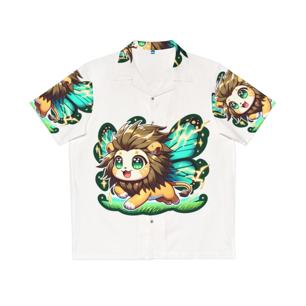 Electro Butterfly Lion Legendary Animals Hawaiian Shirt