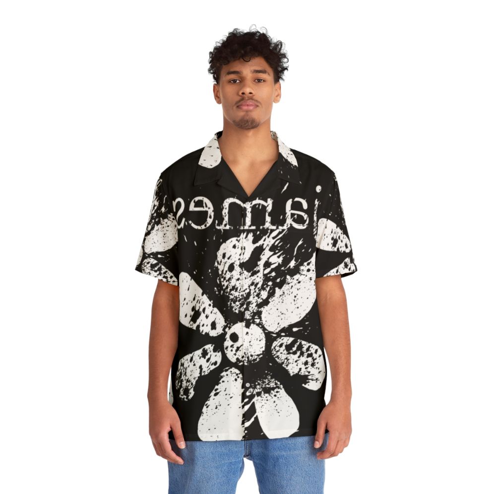 Mind-Blowing James Hawaiian Shirt with Indie Flower Print - People Front