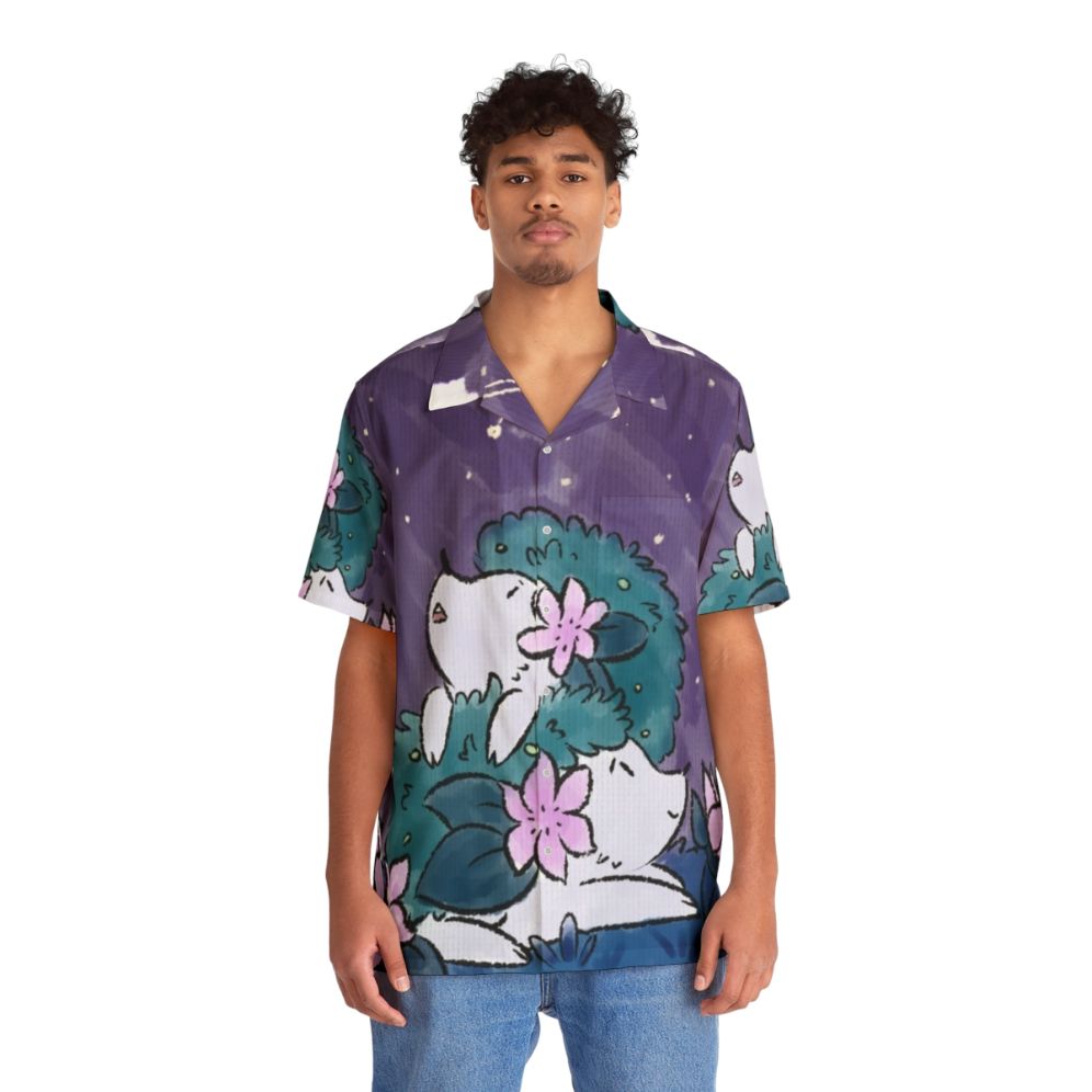 Shaymin Hawaiian Shirt with Hedgehog Design - People Front