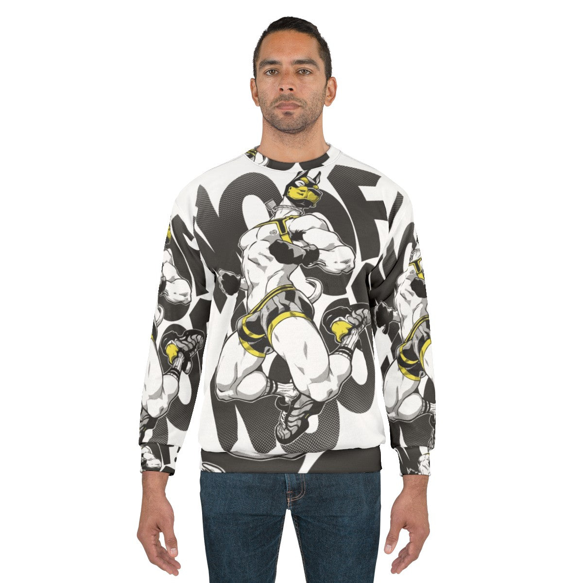 Woof sweatshirt for puppy play enthusiasts - men