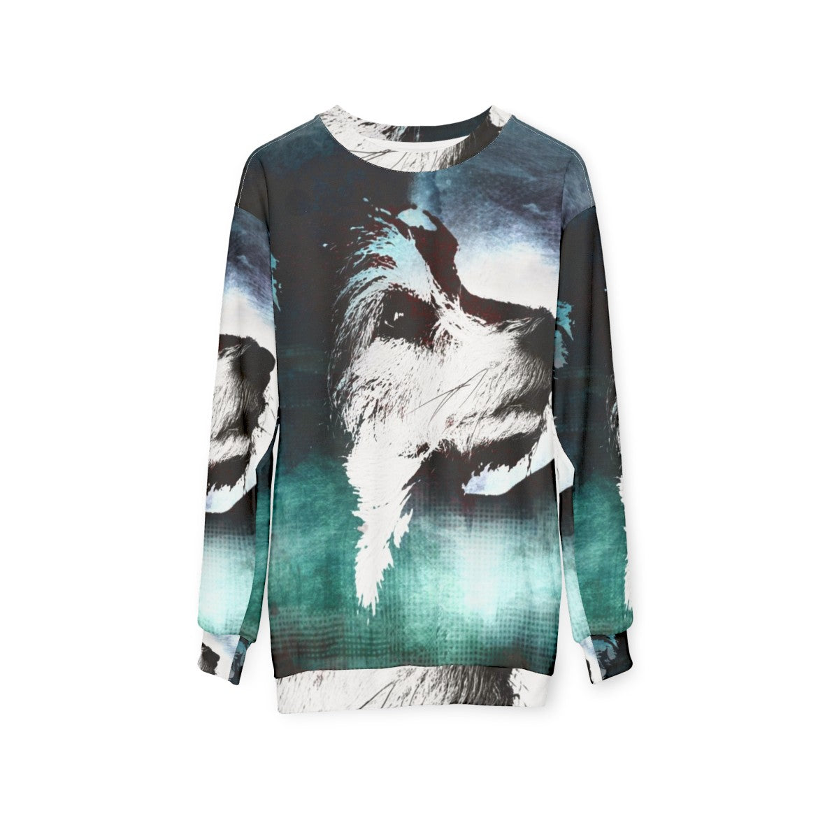 Roger Black and White Dog Sweatshirt - hanging