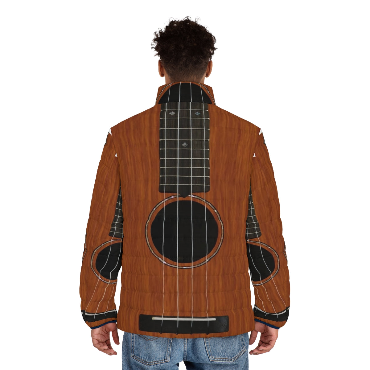 Ukulele Puffer Jacket - Cozy and Fashionable Outerwear for Music Lovers - men back