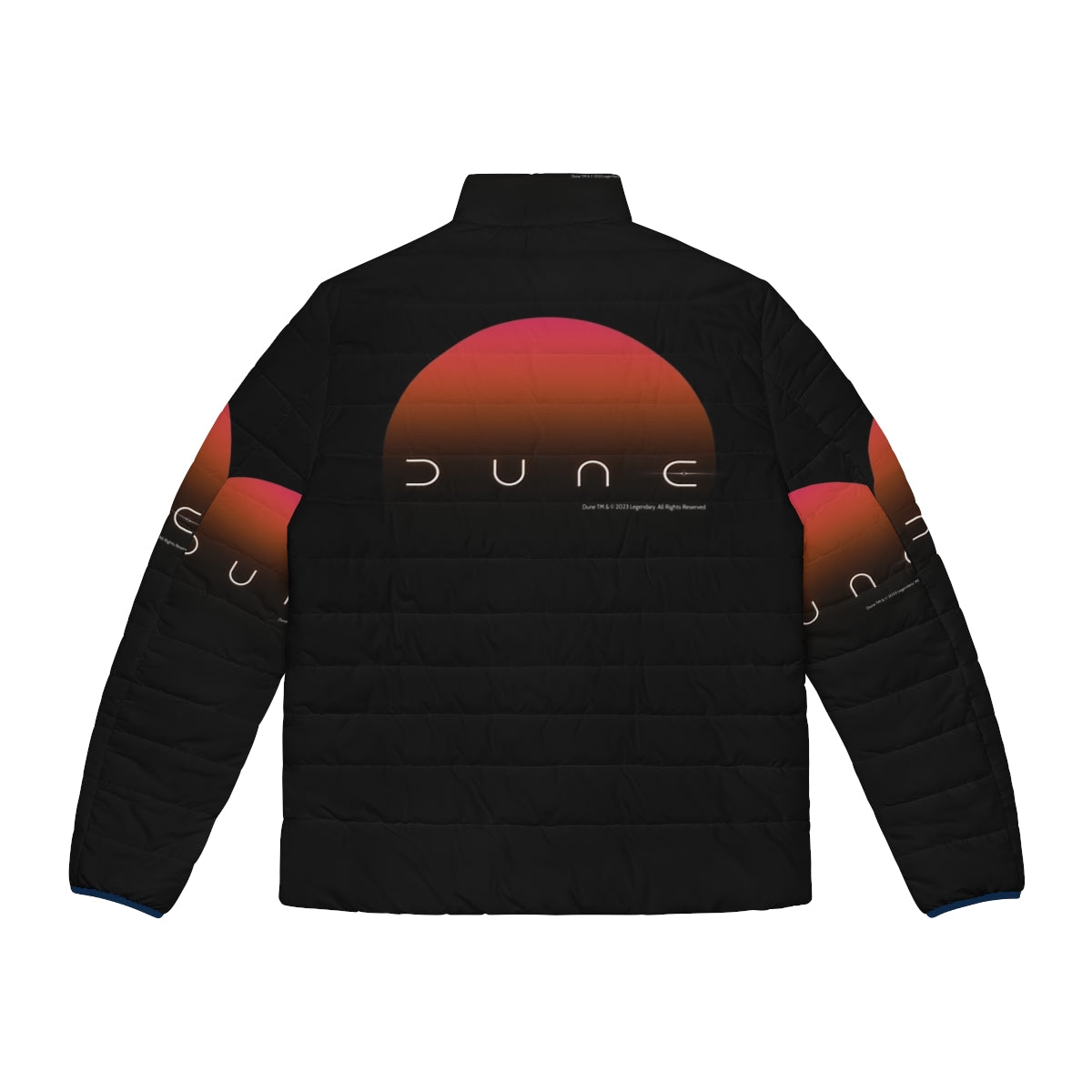 Dune-inspired sun puffer jacket with a stylish and functional design - Back