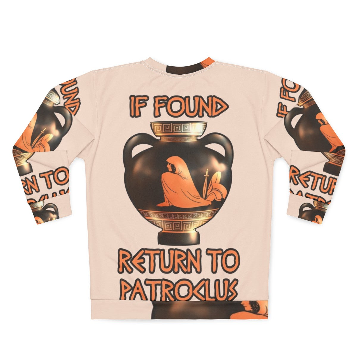 "Achilles and Patroclus Greek Mythology Sweatshirt" - Back