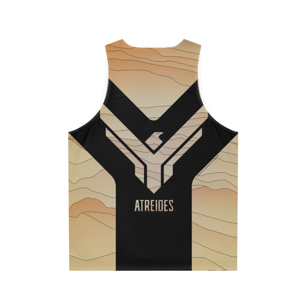 Dune Atreides unisex tank top featuring fan art design - Back