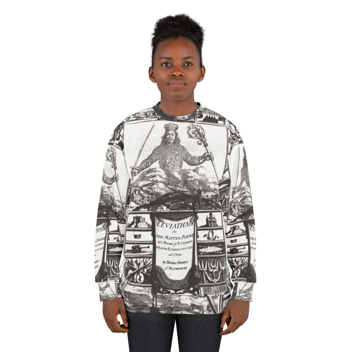 Hobbes Leviathan Frontispiece Sweatshirt - women