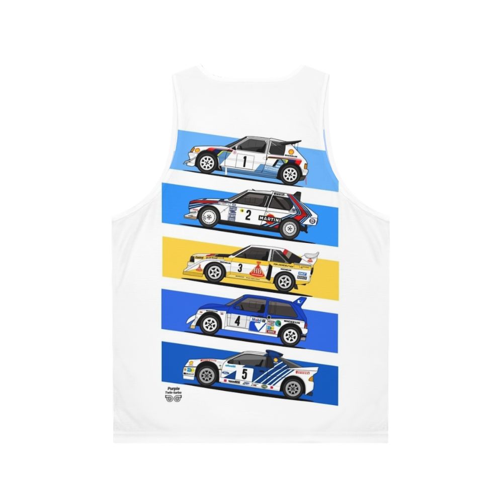 Group B rally car unisex tank top - Back