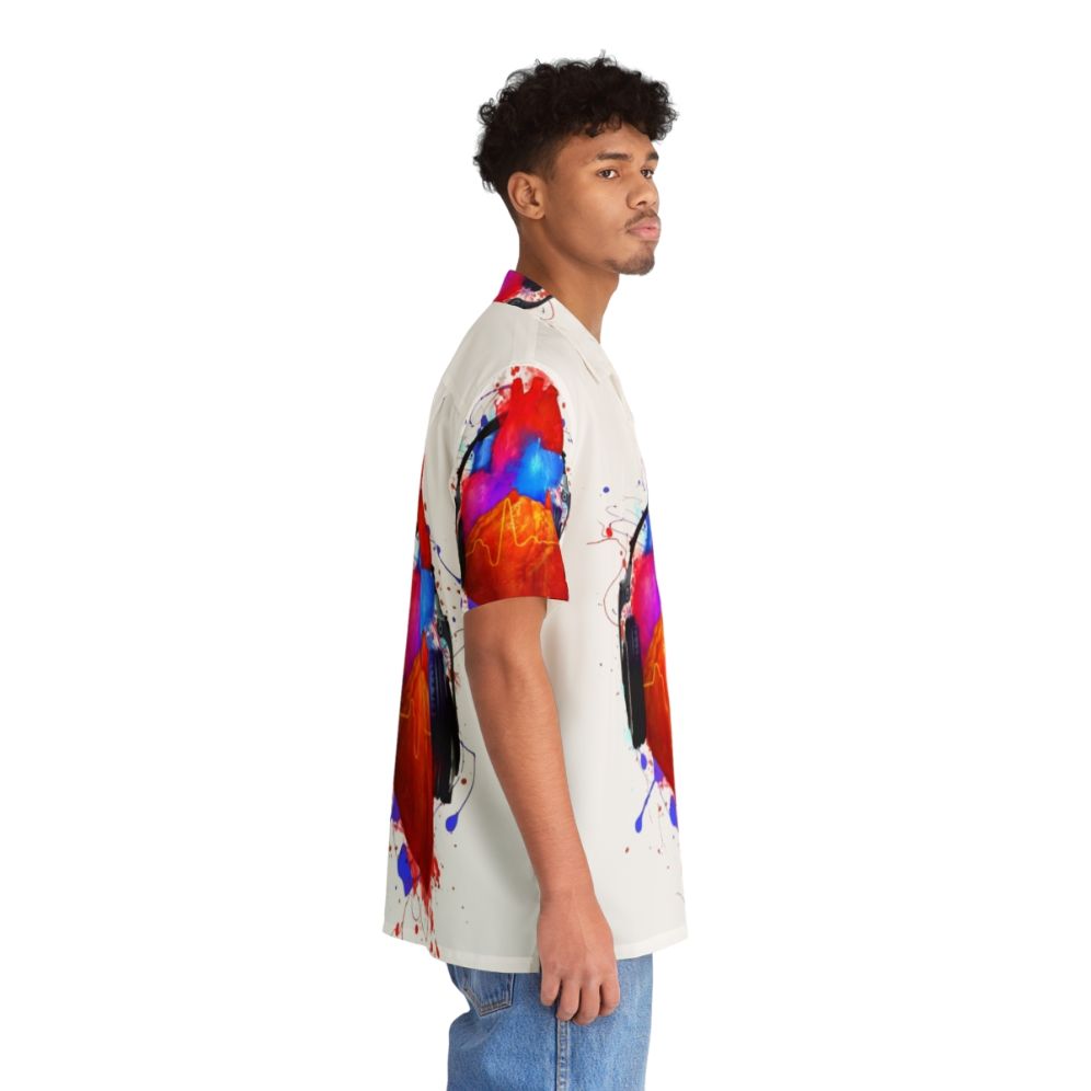 Music Lover's Hawaiian Shirt with Vibrant Designs for the Audio Enthusiast - People Pight