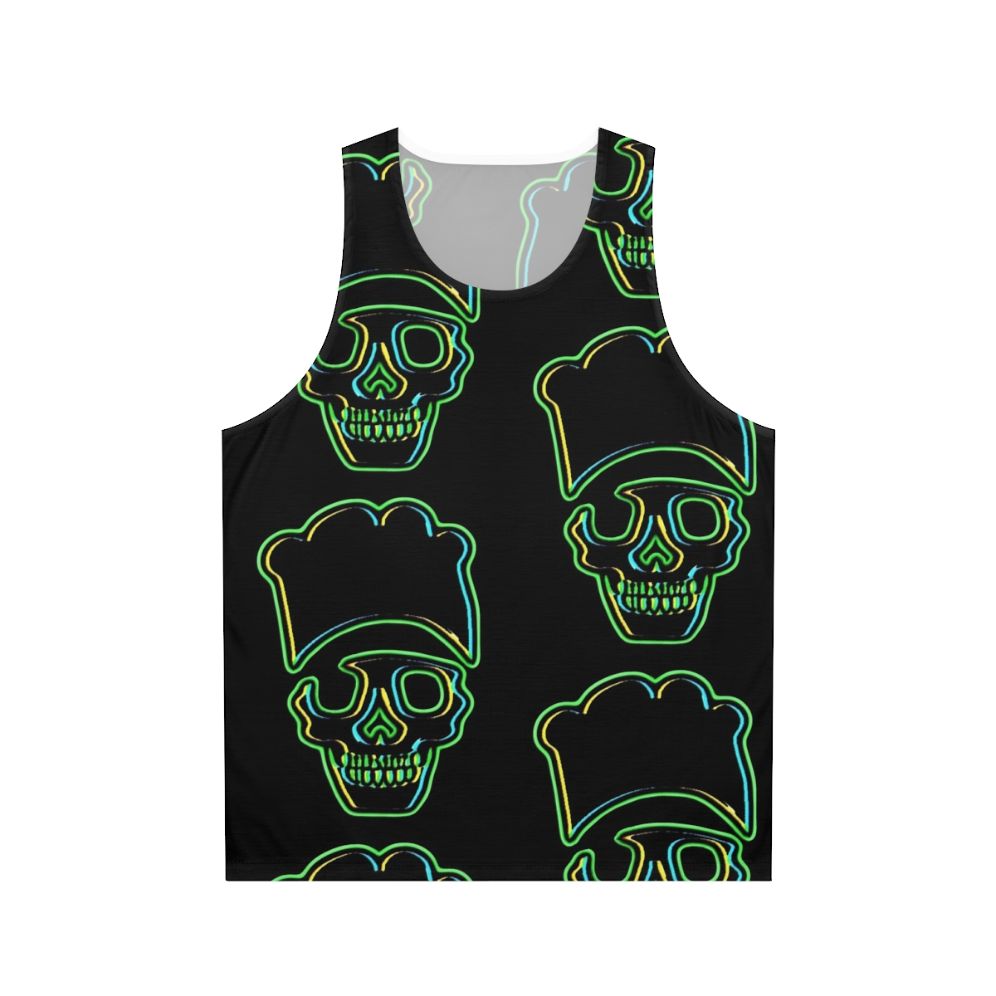 Skull Chef Green Unisex Tank Top