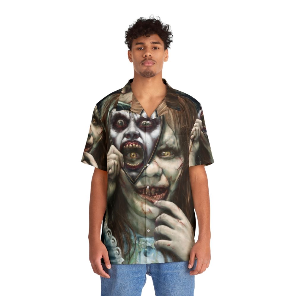 Exorcist-Inspired Possessed Hawaiian Shirt - People Front