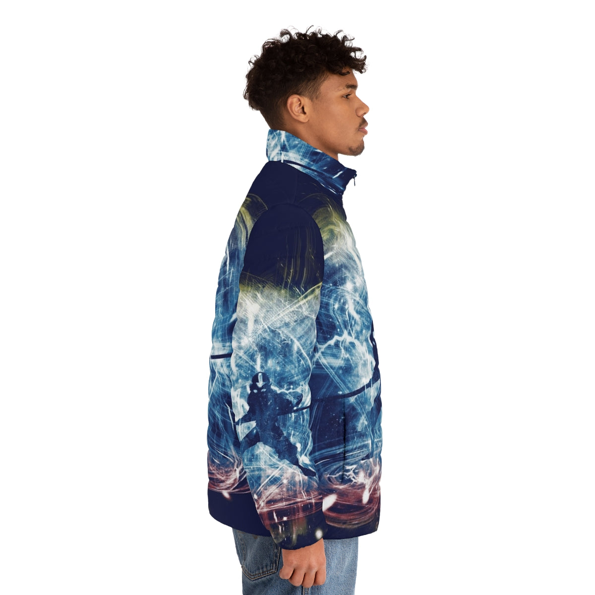 Elemental Storm Puffer Jacket featuring Avatar the Last Airbender inspired art - men side right