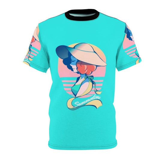 Persona 5 inspired all-over print t-shirt featuring the character Haru Okumura