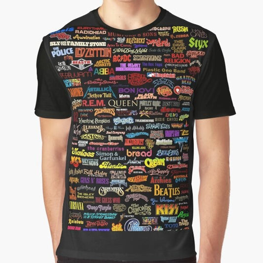 Rock bands classic t-shirt with graphic design