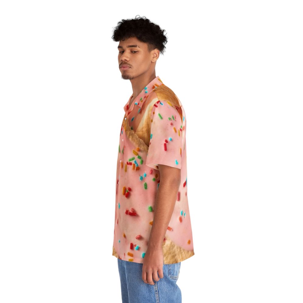 Pop Tart Hawaiian Shirt Featuring Colorful Tropical Patterns and Dessert Motifs - People Left