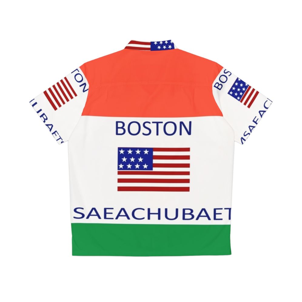 Boston "Msaeachubaets" meme Hawaiian shirt design - Back