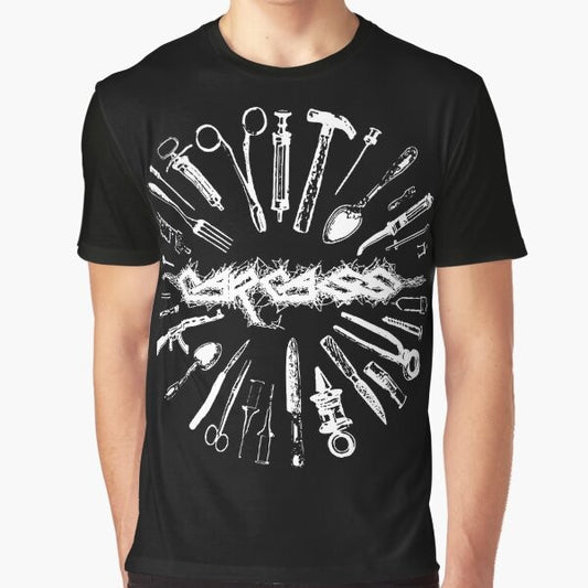 Carcass Melodic Death Metal Instruments of Pain Graphic T-Shirt