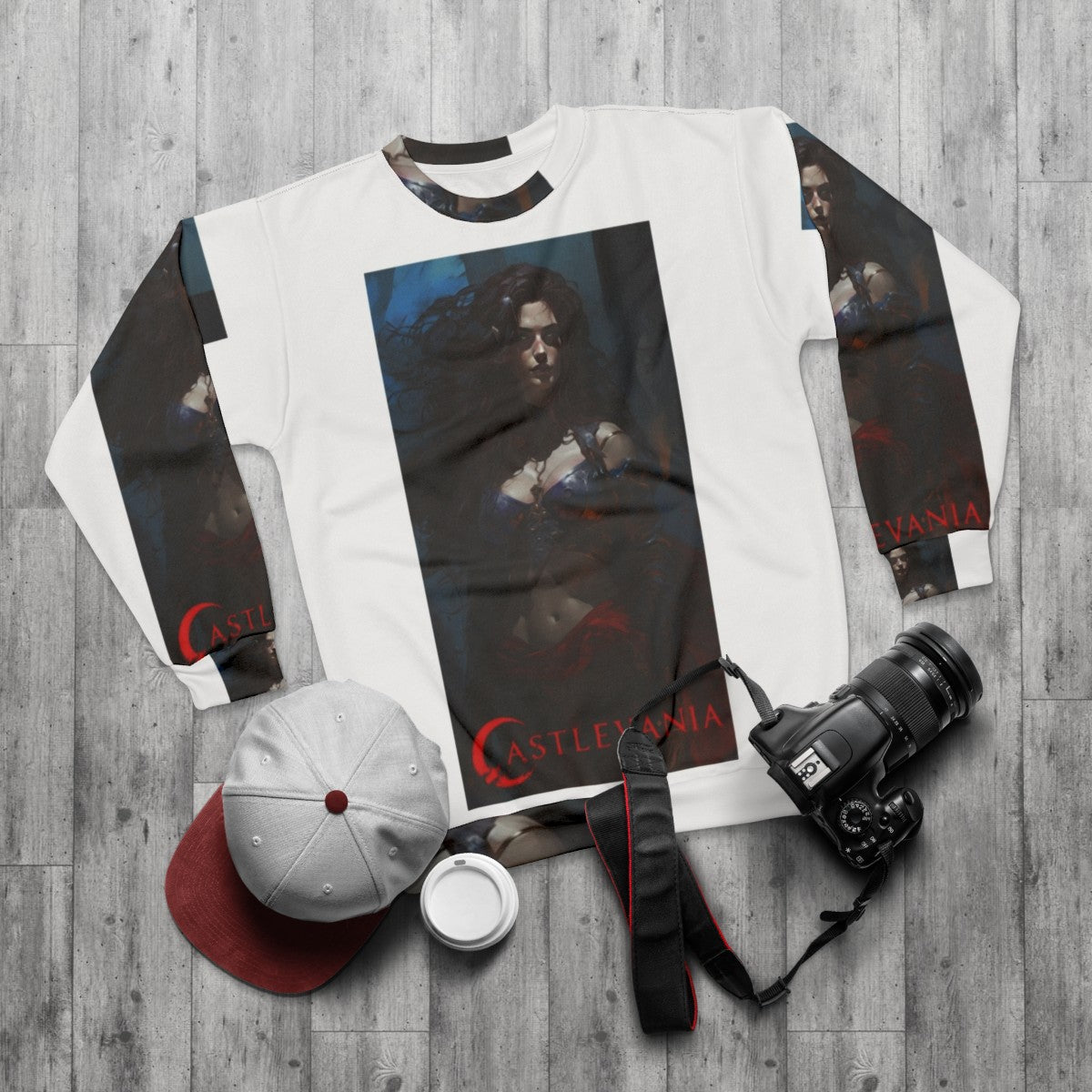 Castlevania Striga Painting Sweatshirt - flat lay