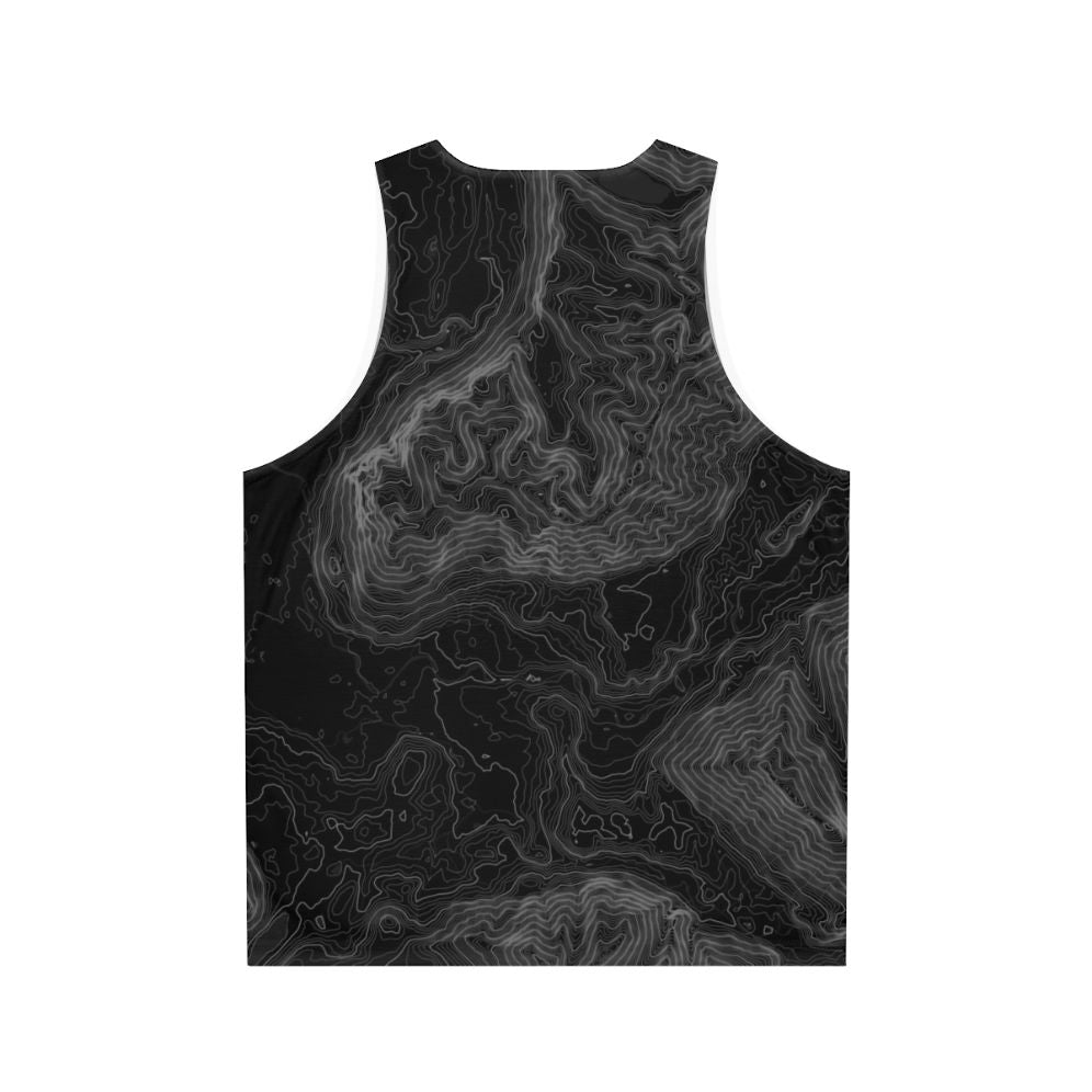 Topographic map unisex tank top - Back