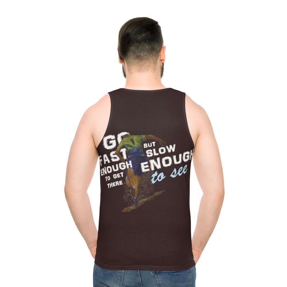 Trailrun unisex athletic tank top - men back