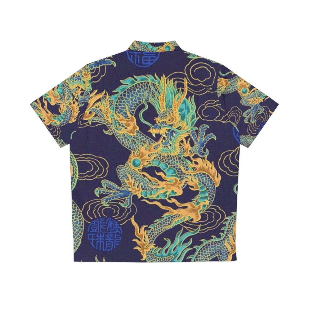 Enchanted dragon Hawaiian shirt with mythological pattern - Back