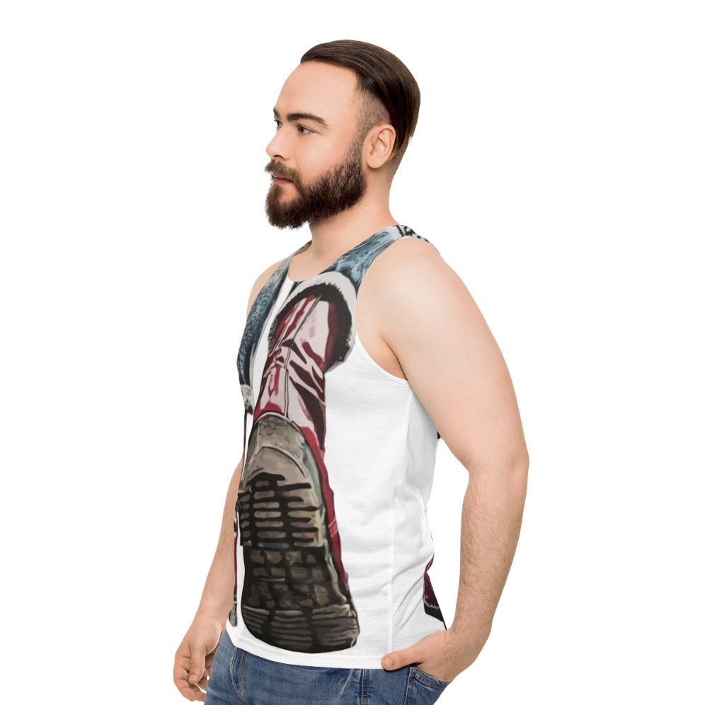 Unisex punk rock and reggae inspired tank top - men side