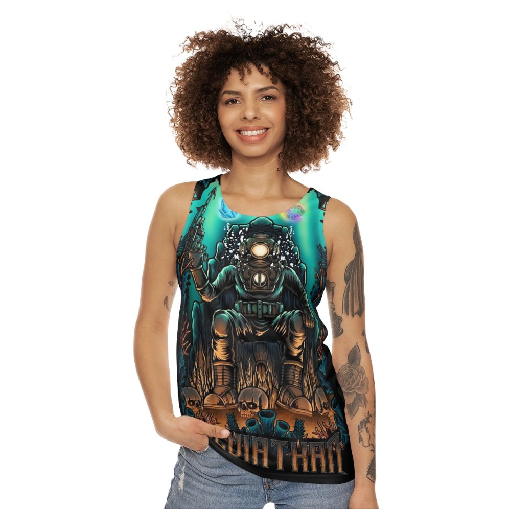 Leviathan diver unisex custom tank top - women