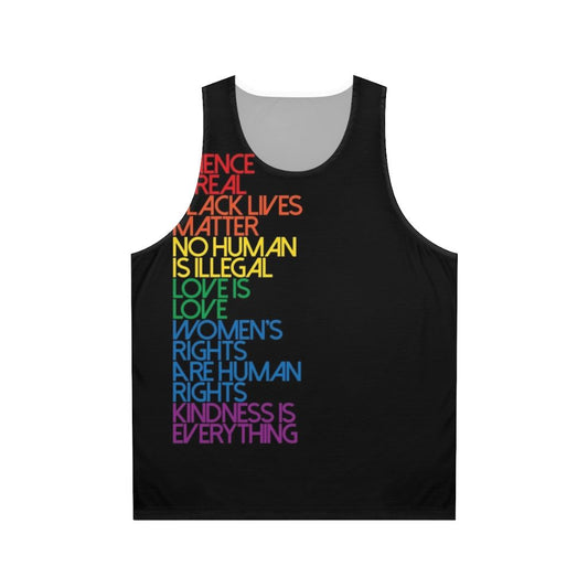 Unisex science is real black lives matter tank top