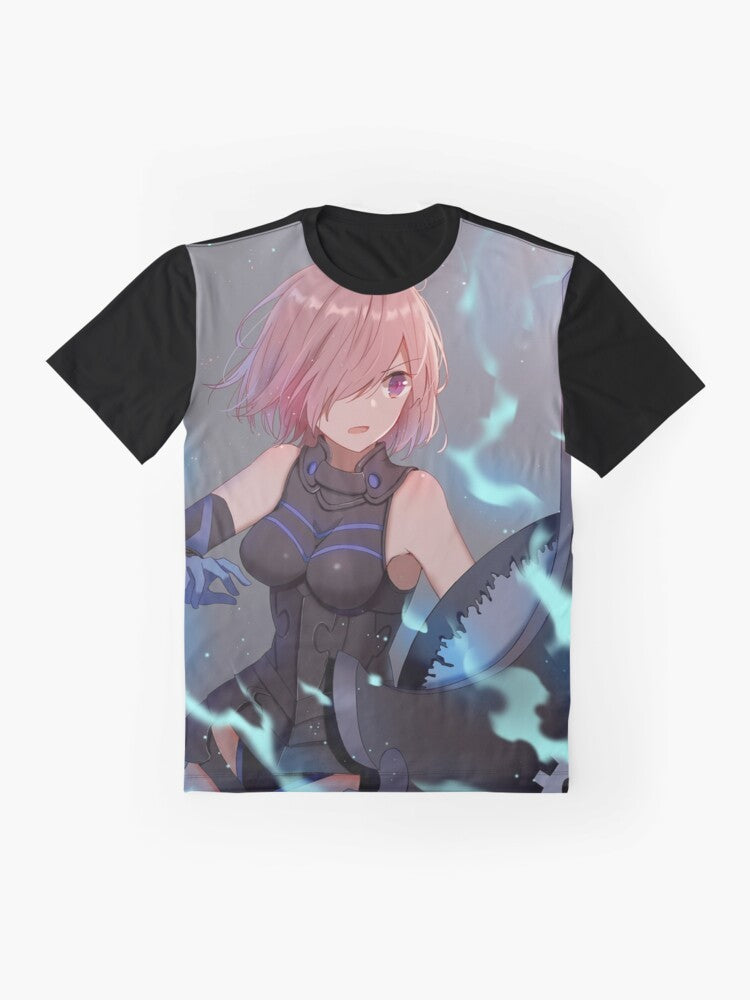 Fate anime manga graphic t-shirt featuring Mash Kyrielight character - Flat lay